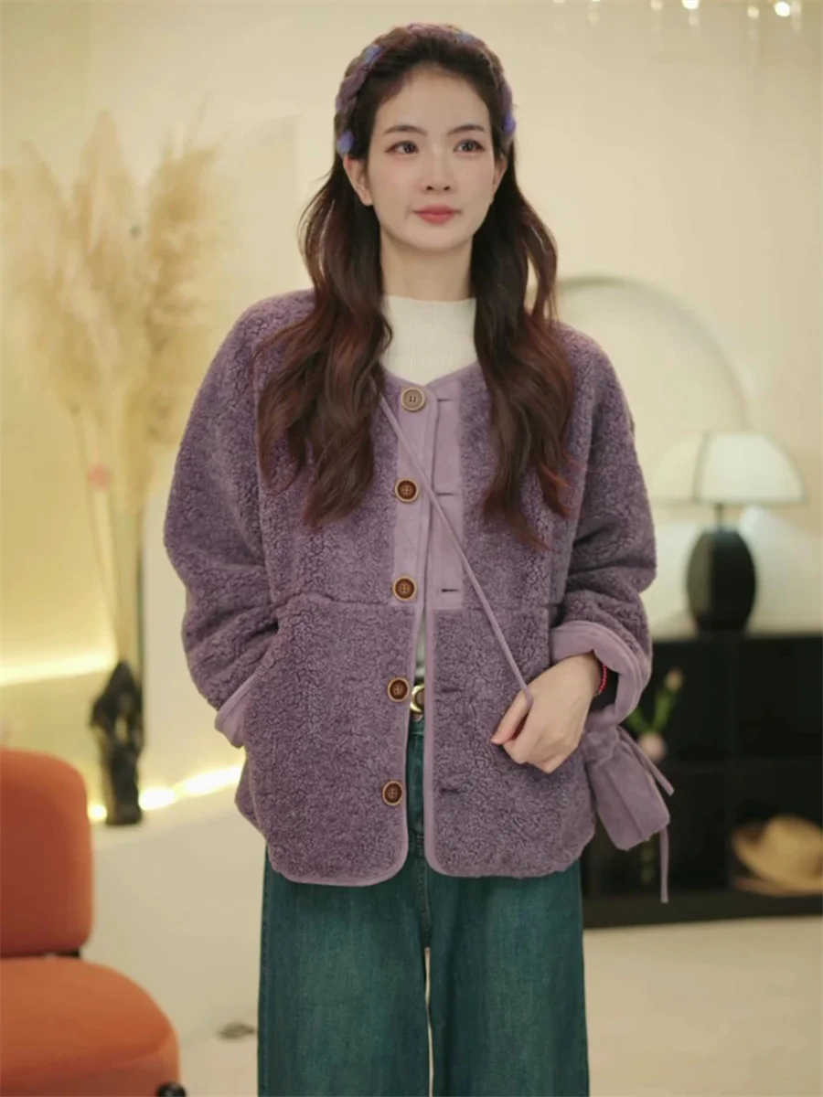 Women's Single-Button Lamb Fur Jacket Thick Warm Casual Versatile Leather Fur Integrated Top for Autumn Winter New Arrival
Women's Single-Button Lamb Fur Jacket Thick Warm Casual Versatile Leather Fur Integrated Top for Autumn Winter New Arrival