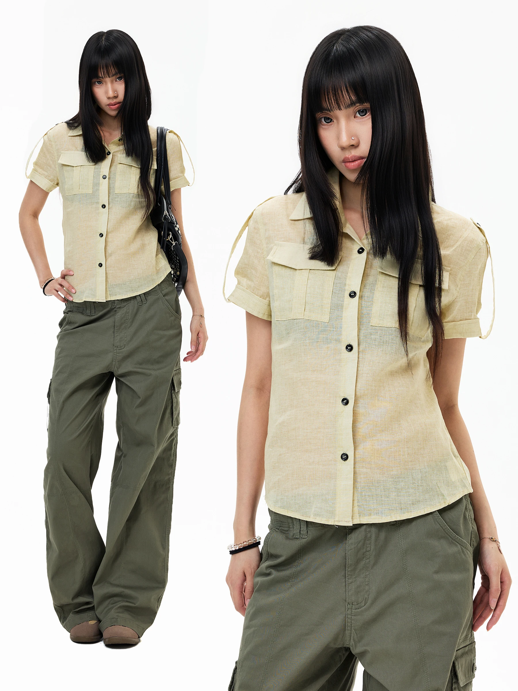 JUNECUT American Style Short Sleeve Shirt Women's Summer Vintage -length Shirt Top Hot Girl Waist-cinching Casual Fashion
JUNECUT American Style Short Sleeve Shirt Women's Summer Vintage -length Shirt Top Hot Girl Waist-cinching Casual Fashion