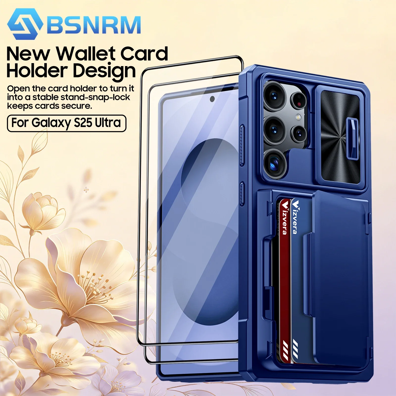 For Samsung Galaxy S25 Ultra Phone Case,with Card Holder (4 Cards) Camera Cover & Kickstand,Full Body Protective Case-Blue
For Samsung Galaxy S25 Ultra Phone Case,with Card Holder (4 Cards) Camera Cover & Kickstand,Full Body Protective Case-Blue