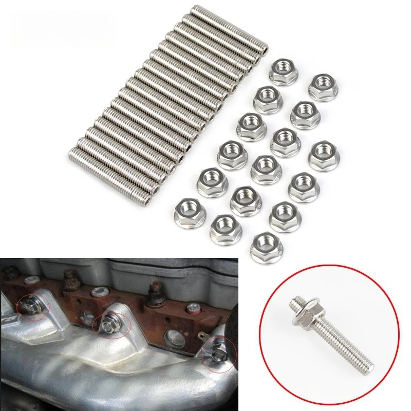 Stainless Steel Bolt Exhaust Manifold Stud Kit for Ford F150 4.6/5 V8 Engines
Stainless Steel Bolt Exhaust Manifold Stud Kit for Ford F150 4.6/5 V8 Engines