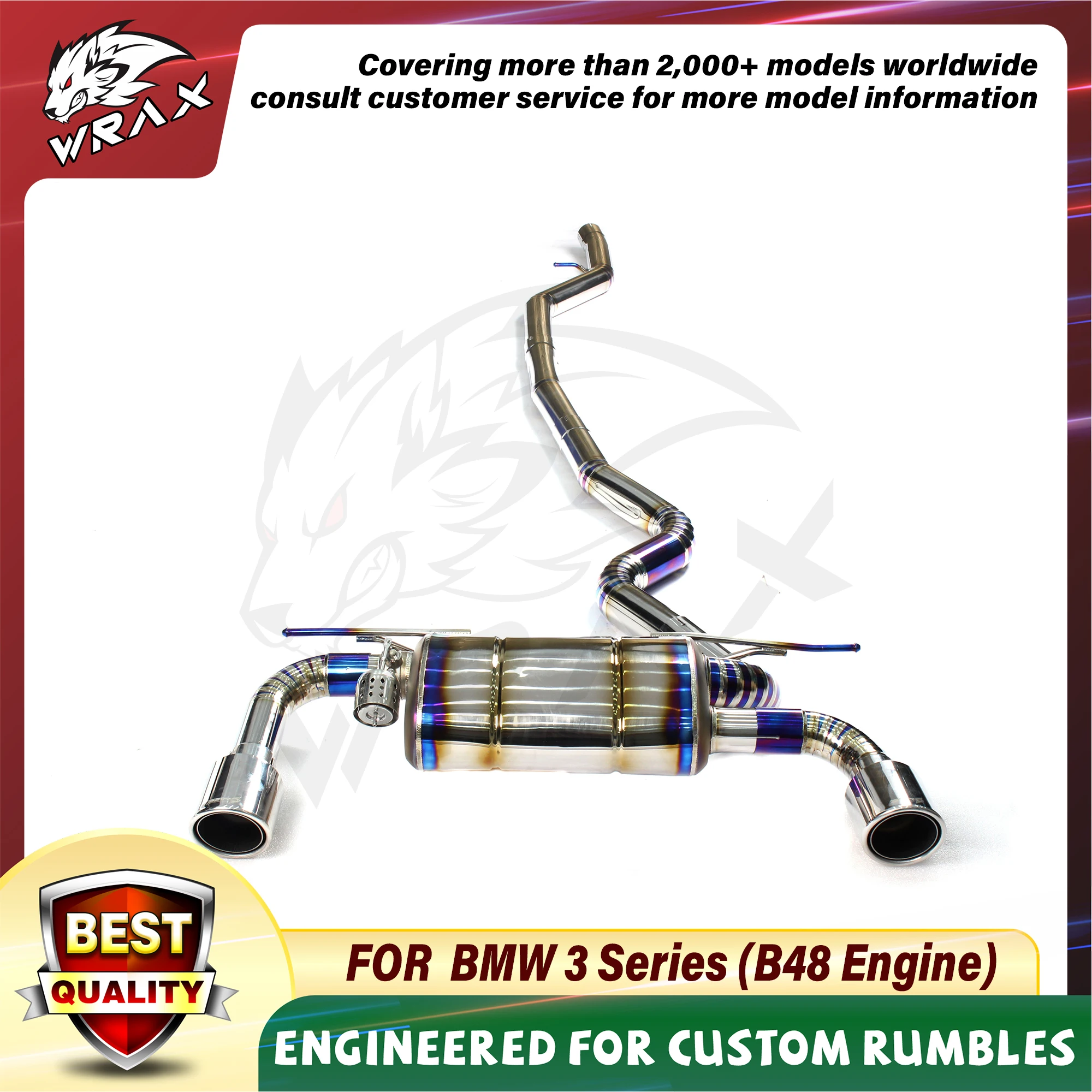 WRAX Titanium Exhaust For BMW 3 Series (B48 Engine) Catback High Performance Exhaust System Tail Performance Muffler
WRAX Titanium Exhaust For BMW 3 Series (B48 Engine) Catback High Performance Exhaust System Tail Performance Muffler