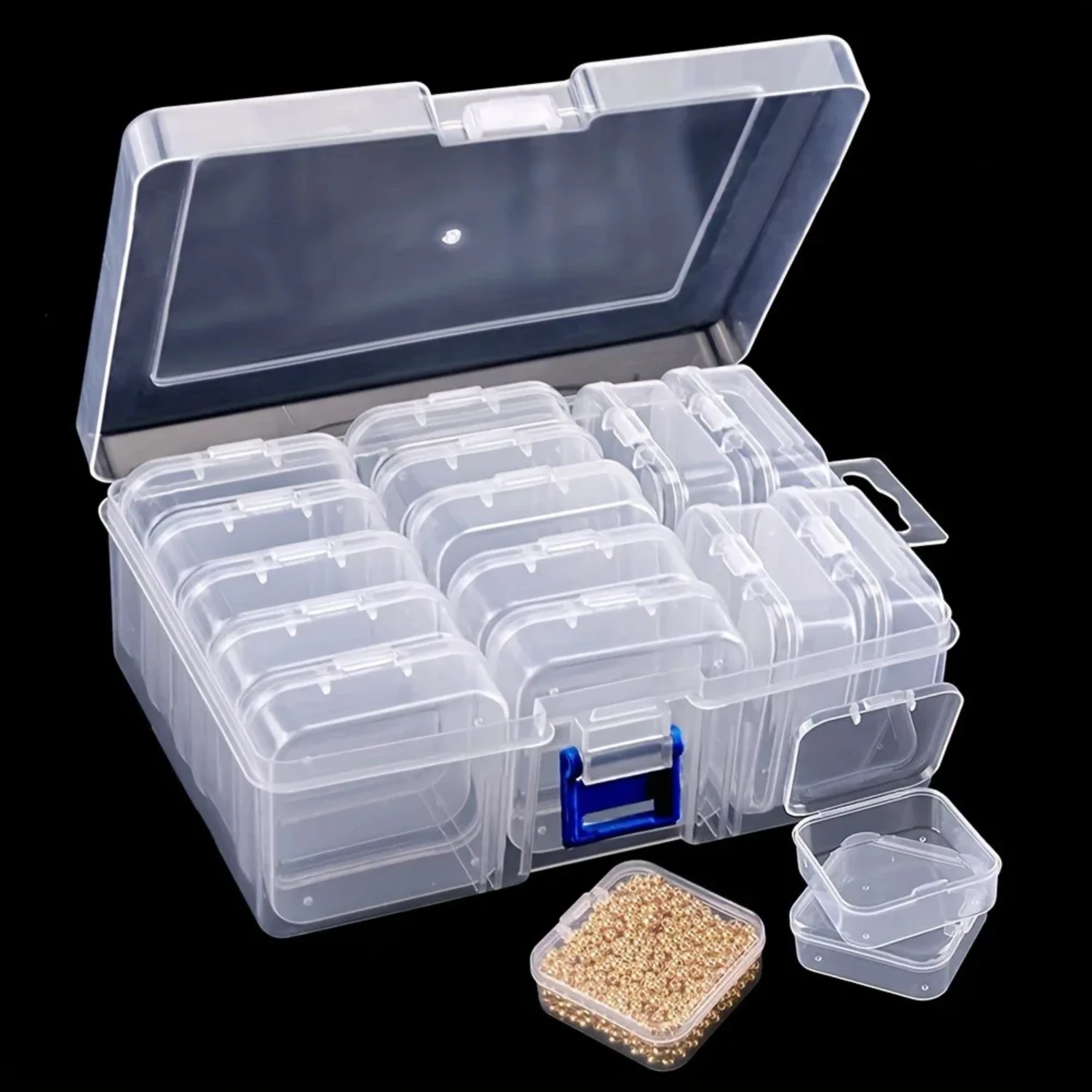 14pcs in 1 Set Beaded Box Nail Art Jewelry Earring Seed Beads Bottle DIY Painting Rhinestone Craft
14pcs in 1 Set Beaded Box Nail Art Jewelry Earring Seed Beads Bottle DIY Painting Rhinestone Craft