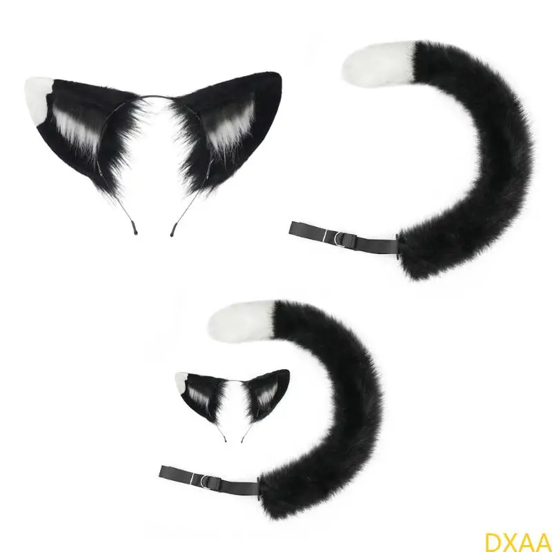DXAA Animal Cosplay Costume Faux Furs Cats Foxes Wolf Furry Tail and Ear Headband Set
DXAA Animal Cosplay Costume Faux Furs Cats Foxes Wolf Furry Tail and Ear Headband Set
