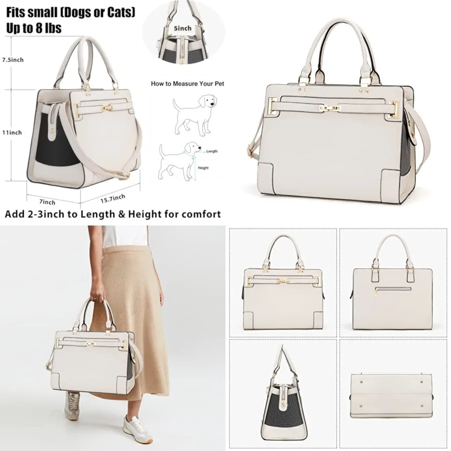 Fashion Pet Carrier Dog Cat Carrier Purse Soft-Sided Leather Handbag Pet Tote Bag for Small Dogs Puppy and Cats TSA Airline App
Fashion Pet Carrier Dog Cat Carrier Purse Soft-Sided Leather Handbag Pet Tote Bag for Small Dogs Puppy and Cats TSA Airline App