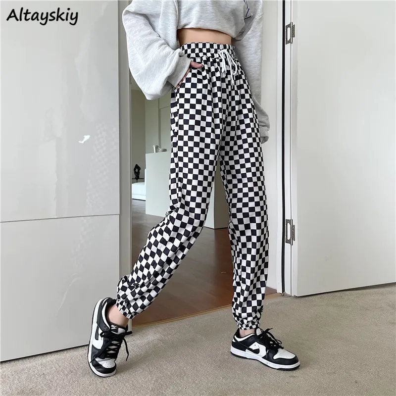 Pants Women High Waist Spring Fashion Plaid Black Leisure Vintage Mujer Pantalones Streetwear All-match Ulzzang Bottoms Clothes
Pants Women High Waist Spring Fashion Plaid Black Leisure Vintage Mujer Pantalones Streetwear All-match Ulzzang Bottoms Clothes