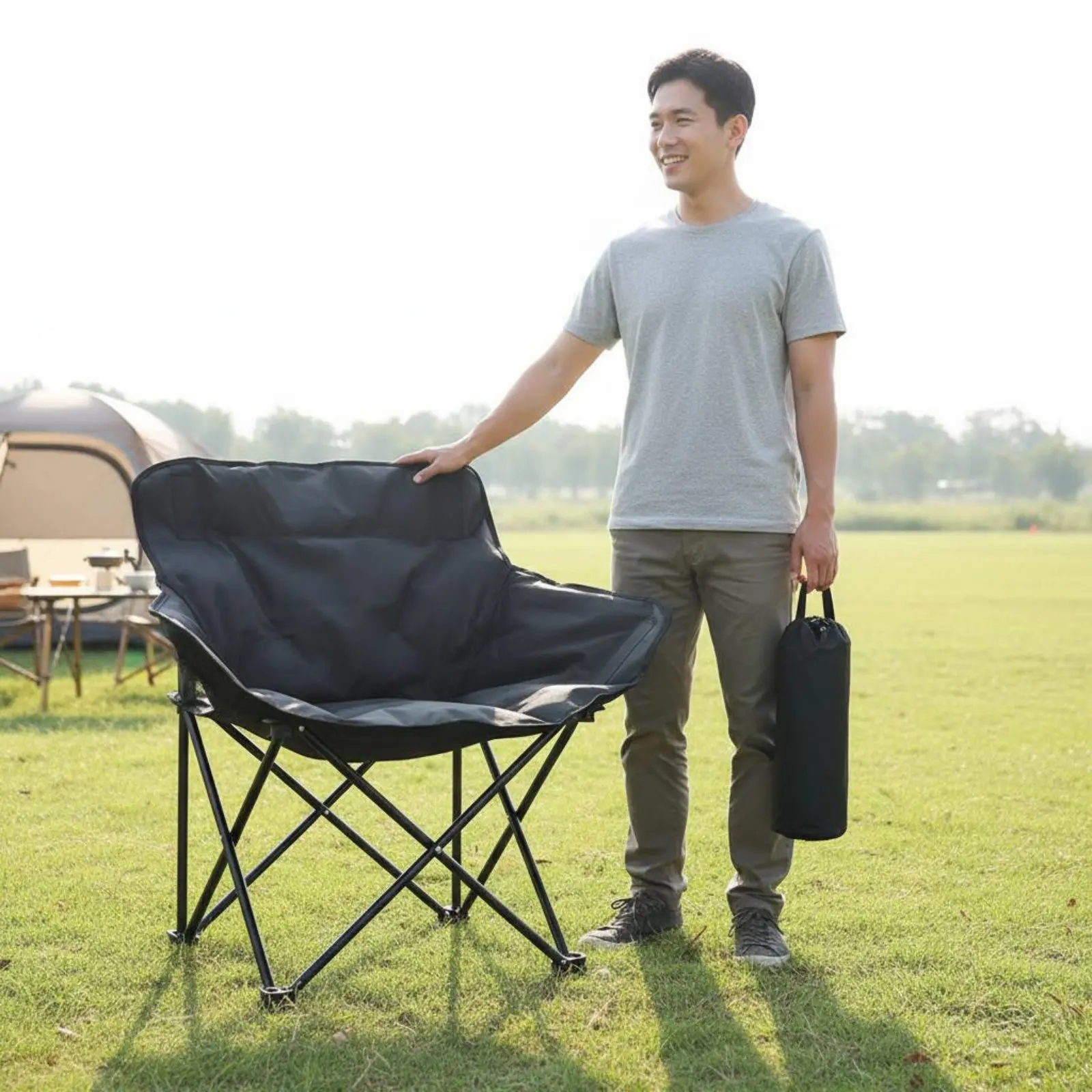 Padded Moon Chair Sturdy Duty High Rear Moon Chair Adjustable Outdoor Lounger Quick Setup Stable Wide Base for Fishing
Padded Moon Chair Sturdy Duty High Rear Moon Chair Adjustable Outdoor Lounger Quick Setup Stable Wide Base for Fishing