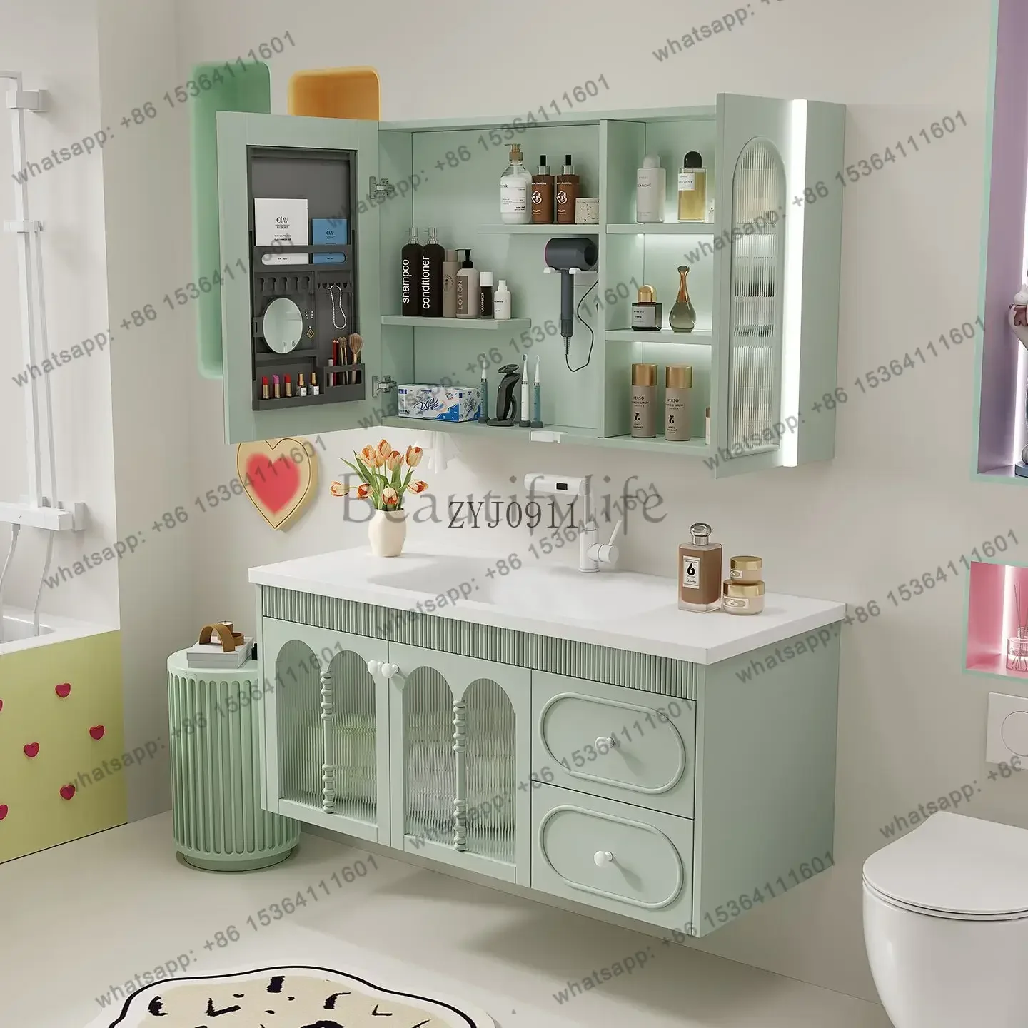 Hot Curved Slate Integrated Basin Bathroom Cabinet Light Pink Princess Style Girls Bathroom Washbasin
Hot Curved Slate Integrated Basin Bathroom Cabinet Light Pink Princess Style Girls Bathroom Washbasin