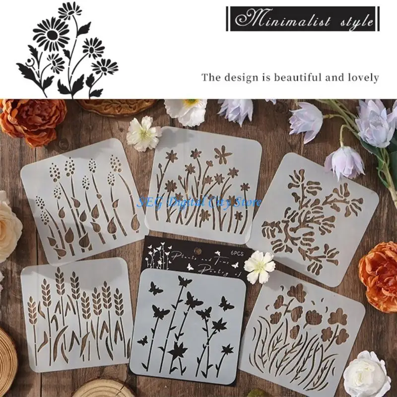 U75B 6 Pcs Plant Templates PET Craft Stencils Flowers Stencils For Cards School Assignments And Artistic Expression
U75B 6 Pcs Plant Templates PET Craft Stencils Flowers Stencils For Cards School Assignments And Artistic Expression