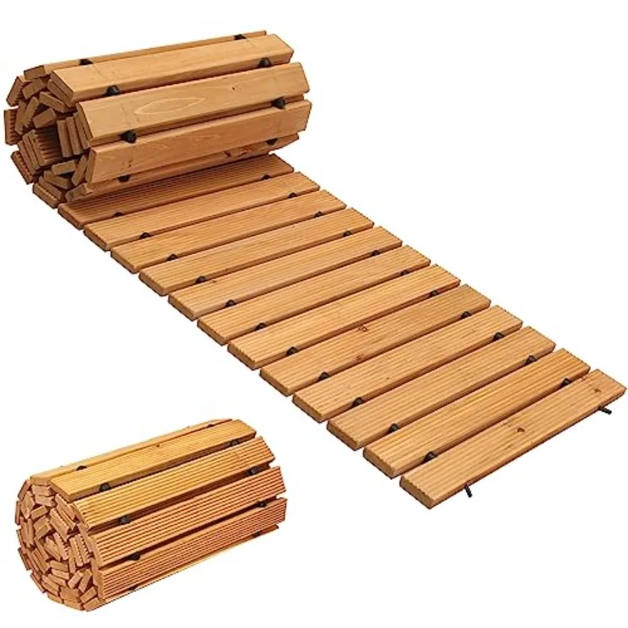 8Feet Wooden Garden Pathway, Outdoor Roll Out Garden Walkway, Weather-Resistant Non-Slip Wooden Walkway Pavers
8Feet Wooden Garden Pathway, Outdoor Roll Out Garden Walkway, Weather-Resistant Non-Slip Wooden Walkway Pavers