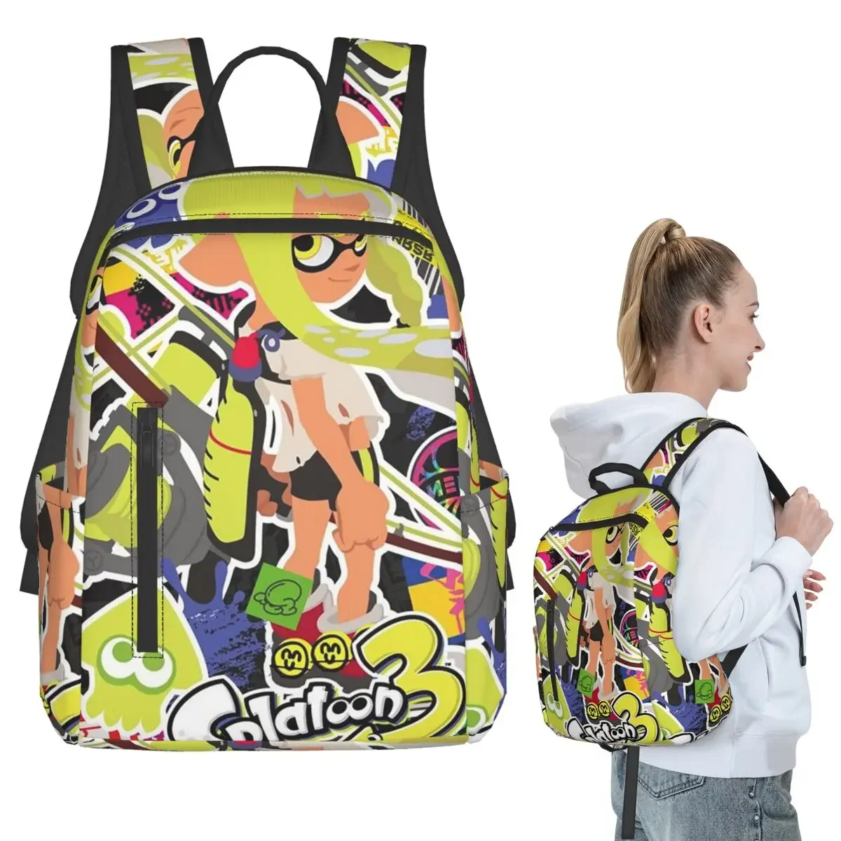Cartoon Popular Splatoon 3 Game Backpack Student BookBag Kids School Bag Laptop Shoulder Bags Men Women
Cartoon Popular Splatoon 3 Game Backpack Student BookBag Kids School Bag Laptop Shoulder Bags Men Women
