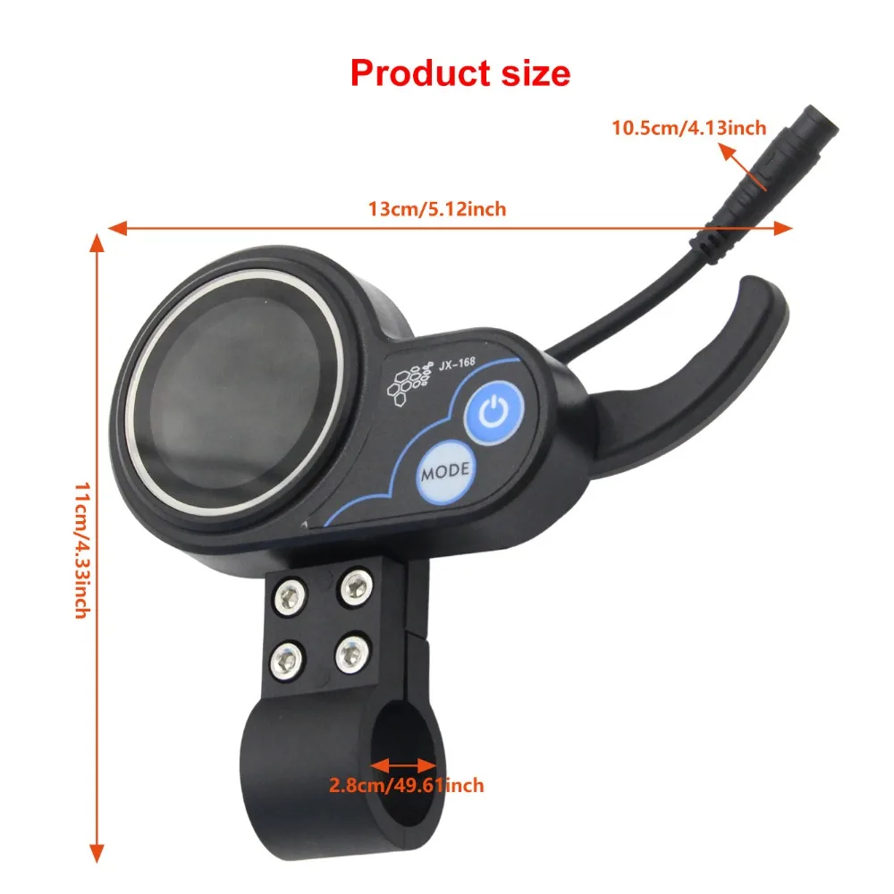 JX168 Instrument Panel Accessories Lithium battery LCD Display 6-Pin Connector Electric Scooter Instrument Replacement Parts
JX168 Instrument Panel Accessories Lithium battery LCD Display 6-Pin Connector Electric Scooter Instrument Replacement Parts
