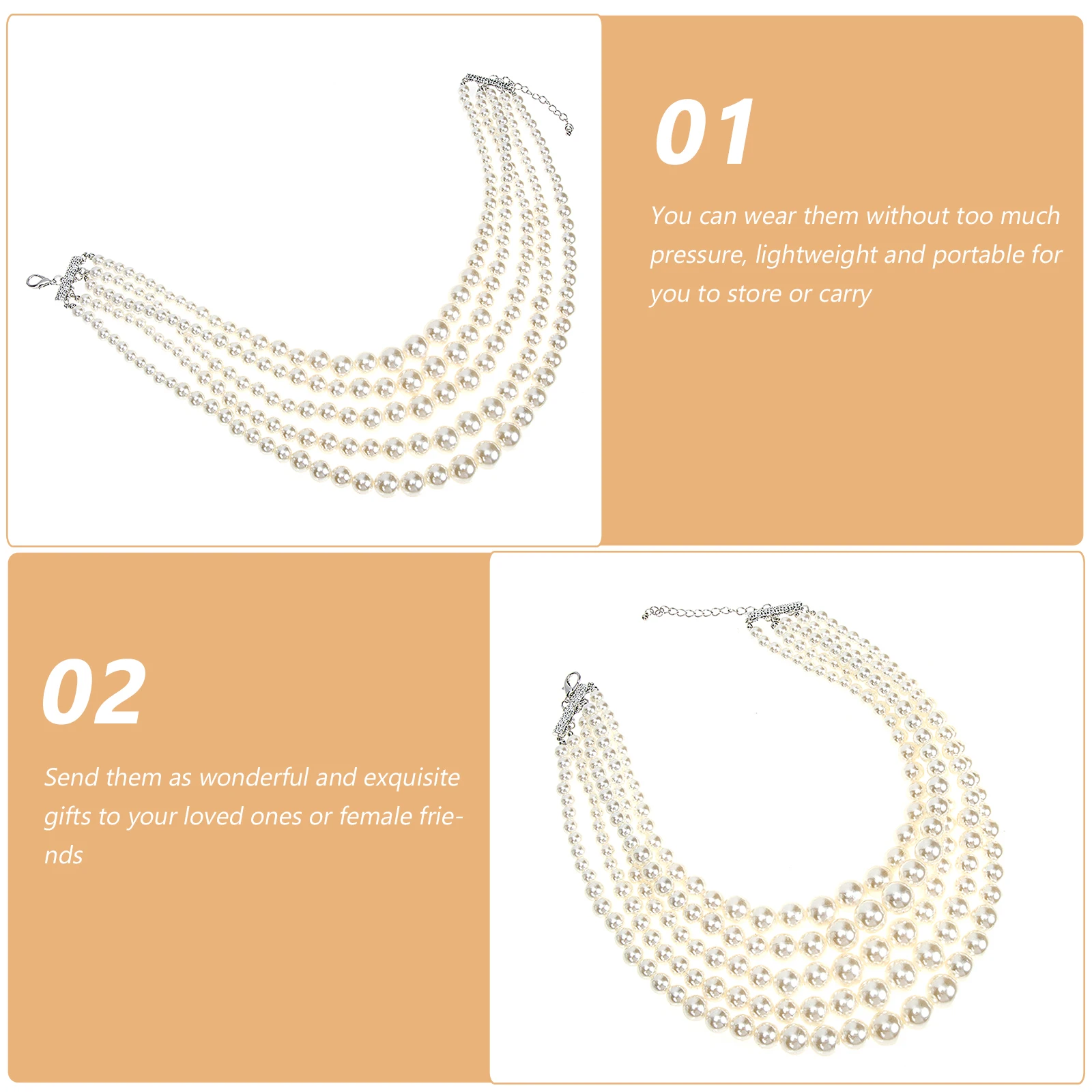 Pearl Necklace Earring Bracelet Set Crystal Multi Layer Bride Imitation Pearls Dangle Wedding Jewelry Kit Choker Stylish Elegant
Pearl Necklace Earring Bracelet Set Crystal Multi Layer Bride Imitation Pearls Dangle Wedding Jewelry Kit Choker Stylish Elegant