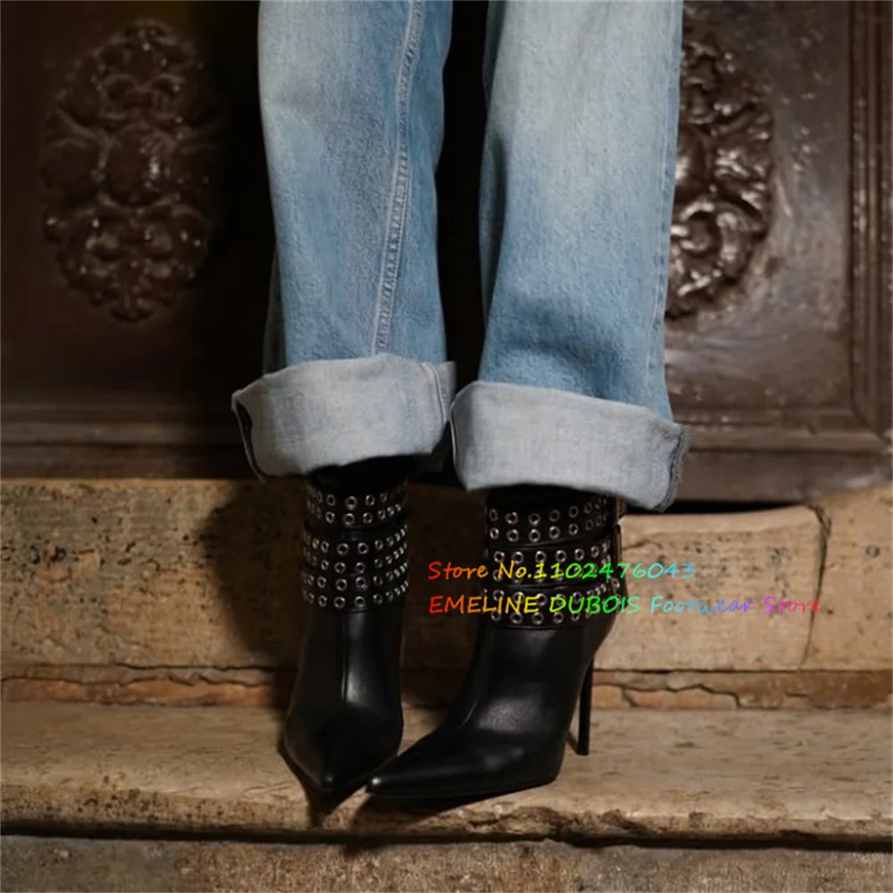 Black Leather Buckle Strap High Heel Ankle Boot Women Sexy Pointed Toe Stiletto Heel Elegant Party Dress Casual Short Boot
Black Leather Buckle Strap High Heel Ankle Boot Women Sexy Pointed Toe Stiletto Heel Elegant Party Dress Casual Short Boot