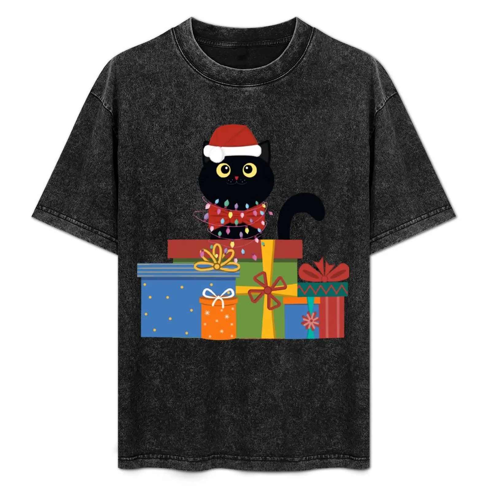 Black Santa Cat Tangled Up In Lights Christmas Santa Illustration T-Shirt Big Size Daily Wear T-Shirt
Black Santa Cat Tangled Up In Lights Christmas Santa Illustration T-Shirt Big Size Daily Wear T-Shirt
