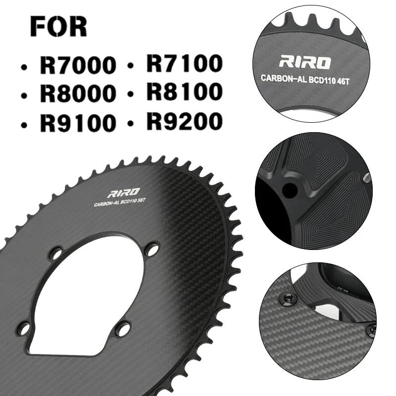 Карбоновые шатуны RIRO 110 BCD, 4 болта, для шоссейных велосипедов, ультралегкие, для Shimano R7000 R8000 R9100 R7100 R8100 R9200
Карбоновые шатуны RIRO 110 BCD, 4 болта, для шоссейных велосипедов, ультралегкие, для Shimano R7000 R8000 R9100 R7100 R8100 R9200