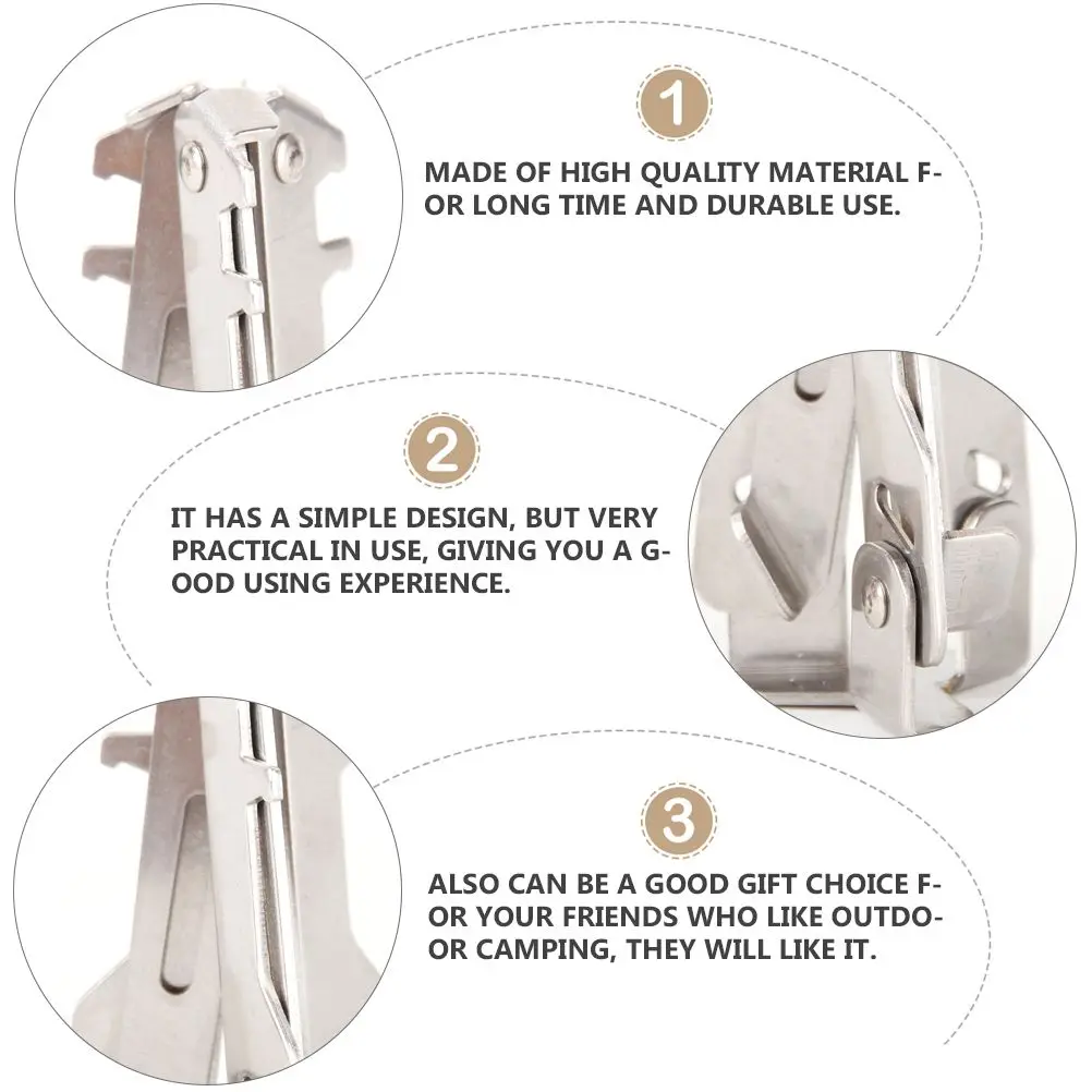 Stainless Steel Gas Tank Holder Rack for Camping Hiking Small Fixed Bracket Portable Stand Lightweight Stove Accessories Outdoor
Stainless Steel Gas Tank Holder Rack for Camping Hiking Small Fixed Bracket Portable Stand Lightweight Stove Accessories Outdoor
