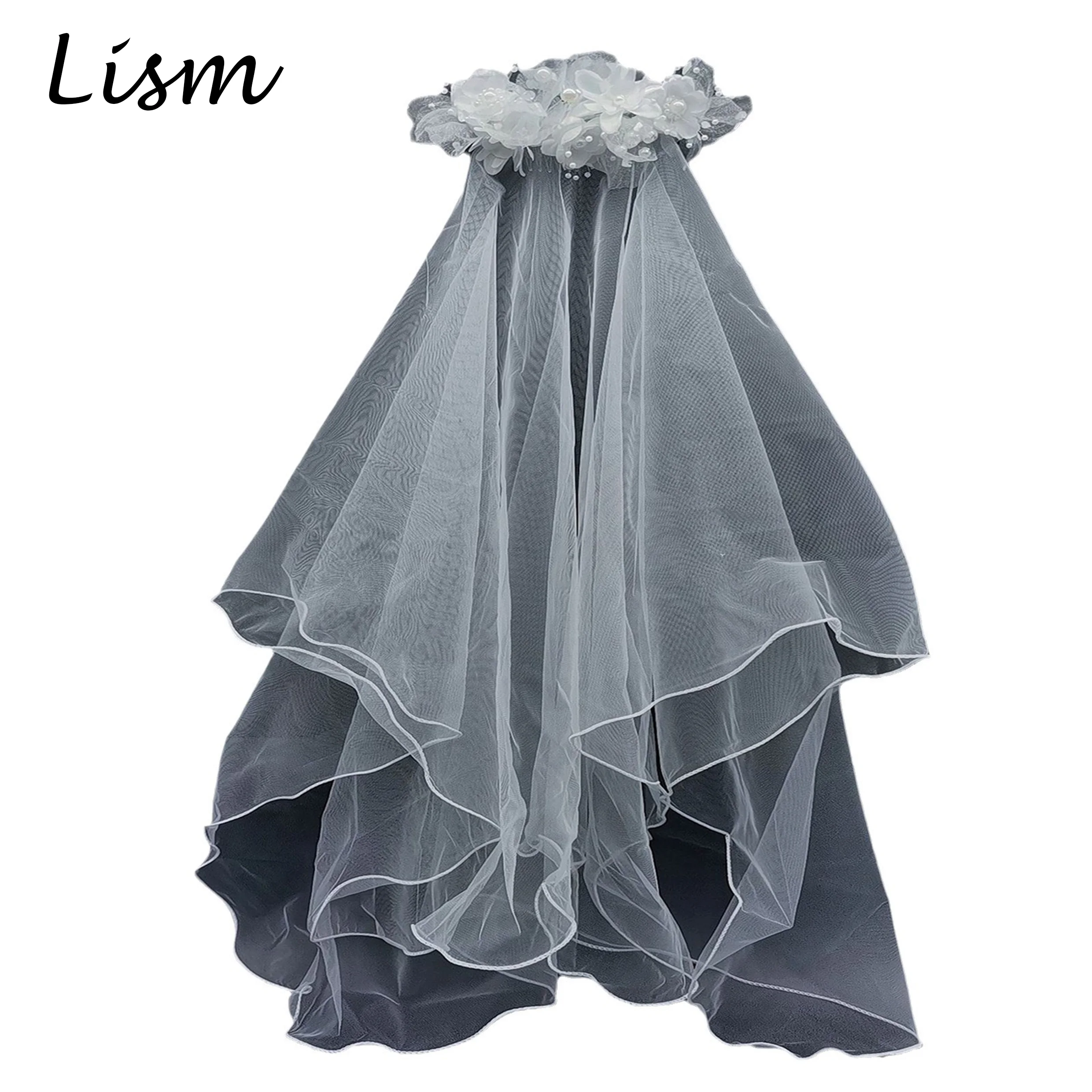 Lism Wedding Bridal Double layer White Pearl Edge Veil Comb Party Net Lace Flower Group Hair Accessories
Lism Wedding Bridal Double layer White Pearl Edge Veil Comb Party Net Lace Flower Group Hair Accessories