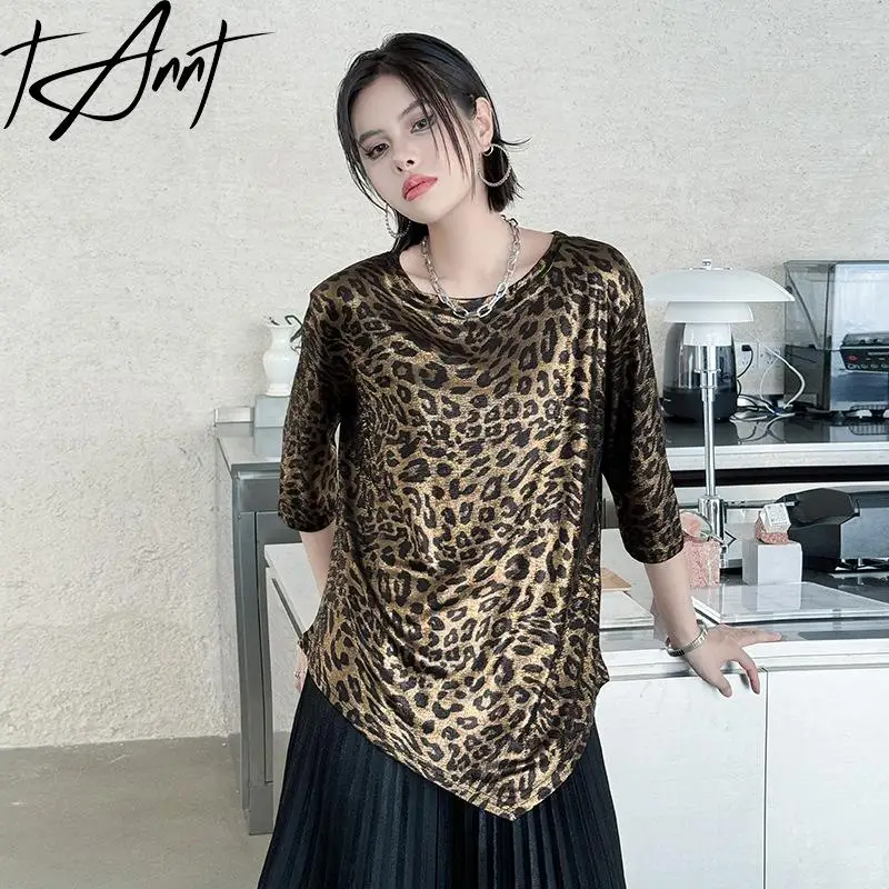 Tannt Women T Shirt Asymmetry Leopard Printing Sexy Tshirt Tops For Women Irregular Vintage Fashion Printing T Shirt 2025 New
Tannt Women T Shirt Asymmetry Leopard Printing Sexy Tshirt Tops For Women Irregular Vintage Fashion Printing T Shirt 2025 New