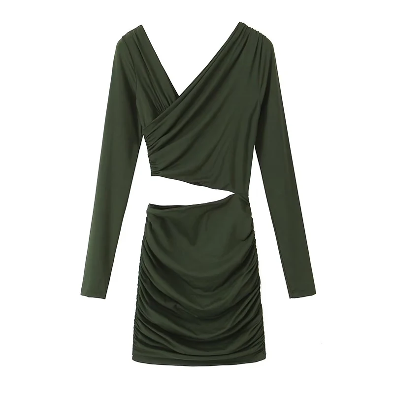 YENKYE Sexy Women Long Sleeve Asymmetrical Slim Mini Dress Femme Chic Cut Out Design Pleated Party Vestidos
YENKYE Sexy Women Long Sleeve Asymmetrical Slim Mini Dress Femme Chic Cut Out Design Pleated Party Vestidos