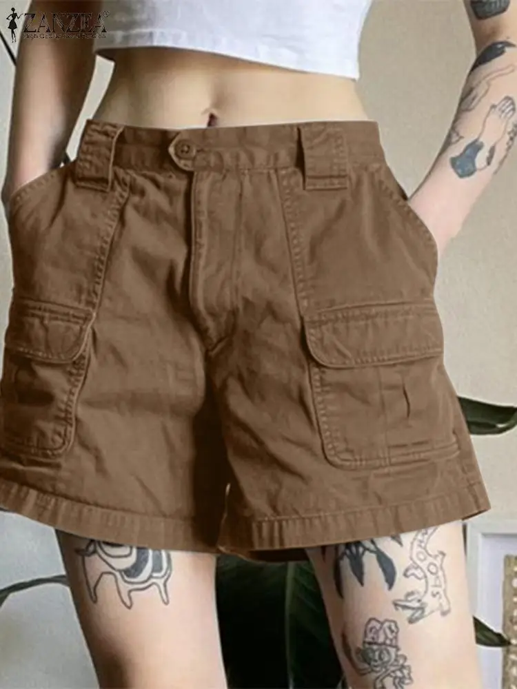 ZANZEA Y2k Fashion Summer Shorts Women Elegant High Waist Cargo Pants Vintage Wide Leg Palazzo Stylish Work Pantalon Streetwear
ZANZEA Y2k Fashion Summer Shorts Women Elegant High Waist Cargo Pants Vintage Wide Leg Palazzo Stylish Work Pantalon Streetwear