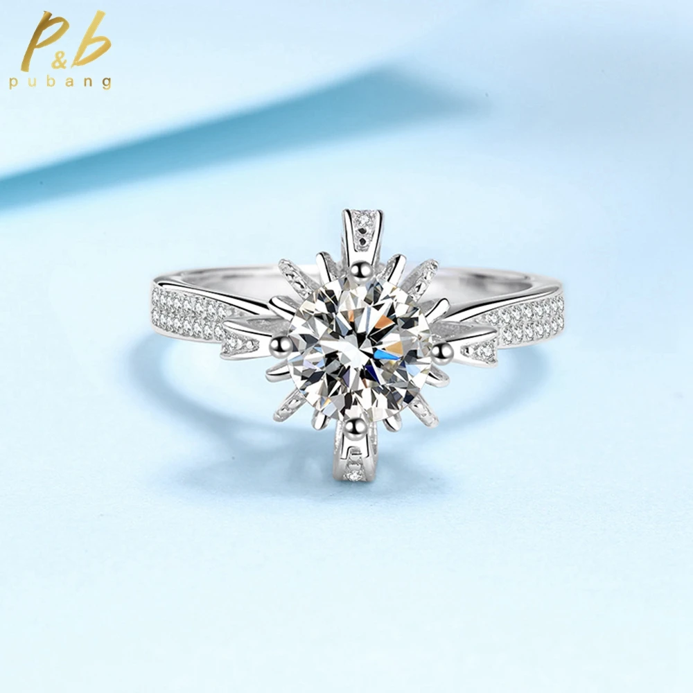 PuBang Fine Jewelry Real 925 Sterling Silver White Gold D Moissanite Sparkling Diamond Ring for Women Wedding Gift Free Shipping
PuBang Fine Jewelry Real 925 Sterling Silver White Gold D Moissanite Sparkling Diamond Ring for Women Wedding Gift Free Shipping