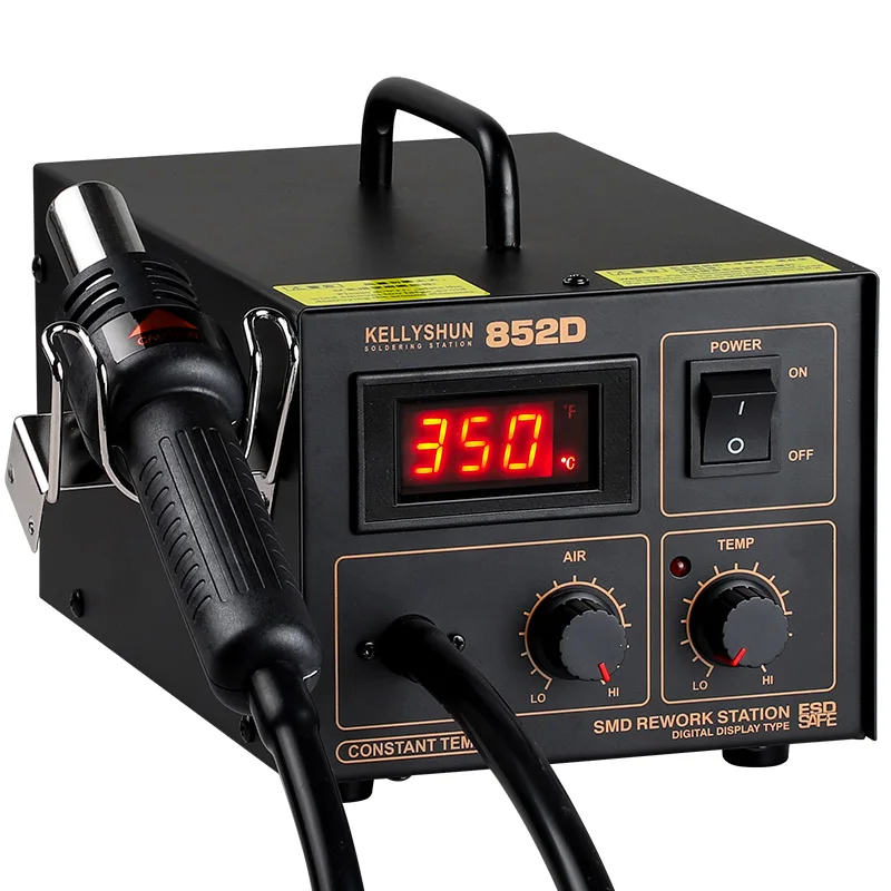 852D Hot Air Soldering Station Temperature Adjustable Digital Display Bga Desoldering Rework Station
852D Hot Air Soldering Station Temperature Adjustable Digital Display Bga Desoldering Rework Station