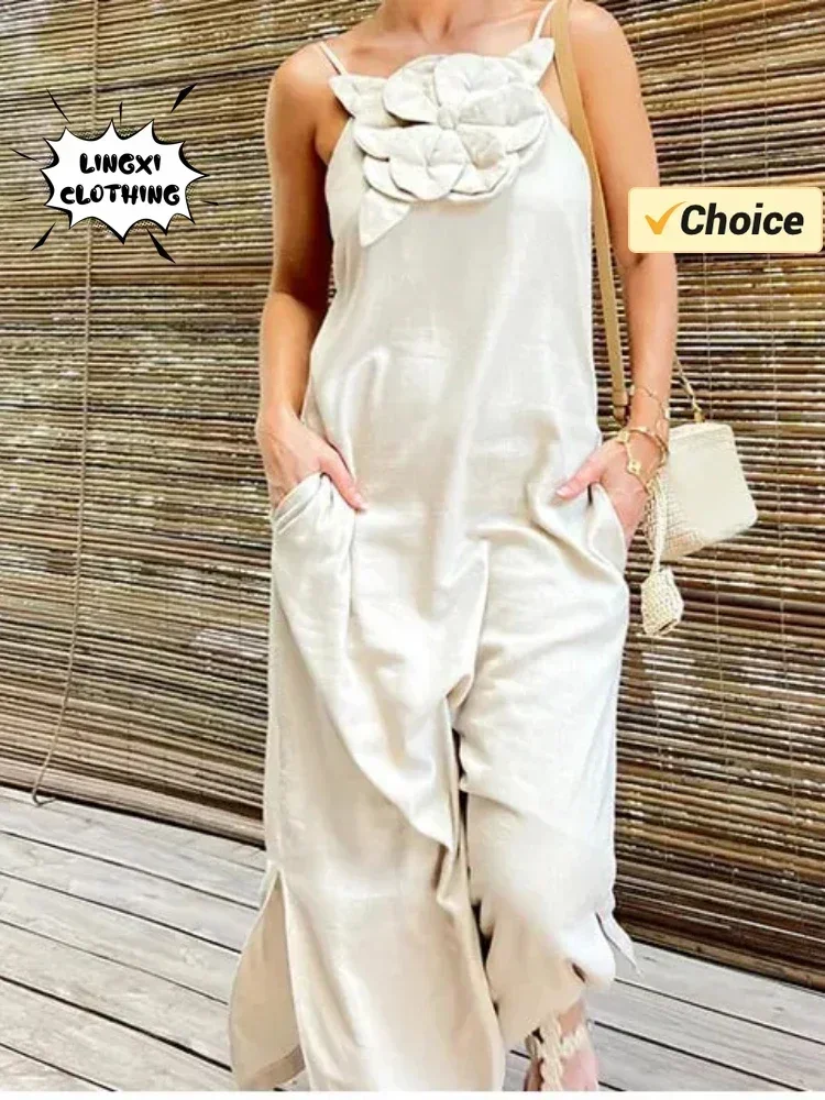 2024 Summer Elegant Vacation Style 3D Flower Dress with Suspended Cotton and Hemp
2024 Summer Elegant Vacation Style 3D Flower Dress with Suspended Cotton and Hemp