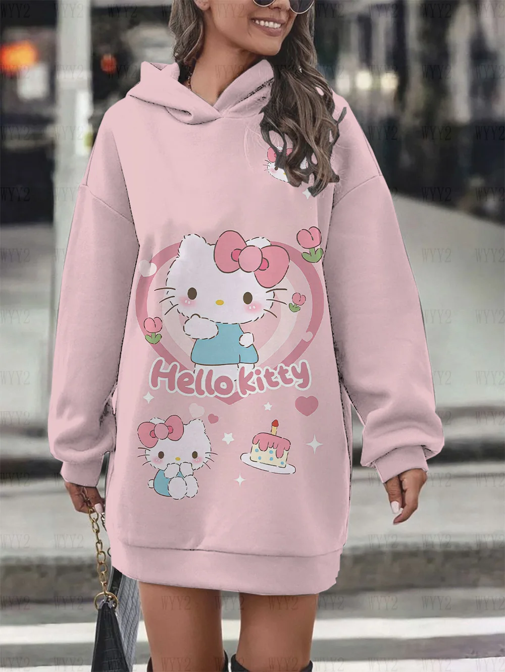 Long-sleeved hoodie dress Hello Kitty print party women's comfortable dress 2025 new casual simple fashion hoodie
Long-sleeved hoodie dress Hello Kitty print party women's comfortable dress 2025 new casual simple fashion hoodie