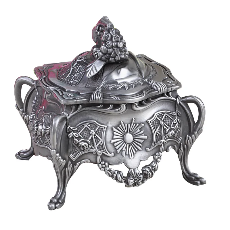 Europe Ancient tin color alloy metal jewelry Ring storage box table organizer travel jewelry ring box for home decoration Z096
Europe Ancient tin color alloy metal jewelry Ring storage box table organizer travel jewelry ring box for home decoration Z096
