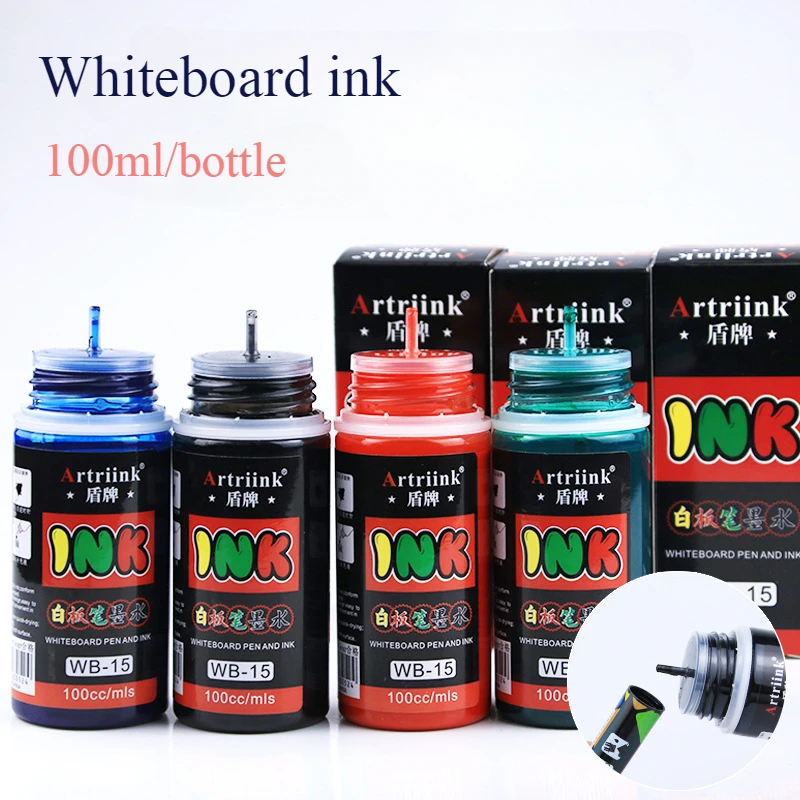 Classroom Whiteboard Pen Ink High-capacity Supplement Liquid 100ml Red/blue/black/green Erasable Whiteboard Brush Filling Liquid
Classroom Whiteboard Pen Ink High-capacity Supplement Liquid 100ml Red/blue/black/green Erasable Whiteboard Brush Filling Liquid