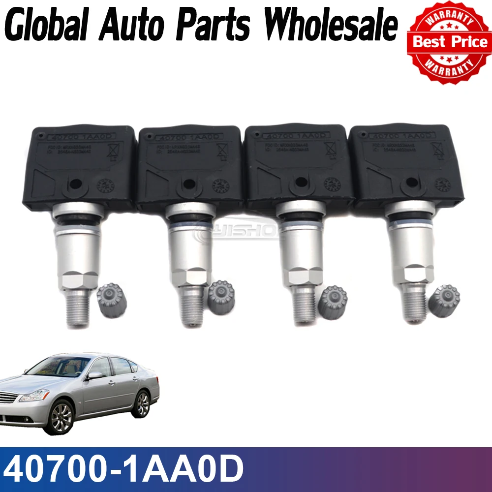 40700-1AA0D Tire Tyre Pressure Monitoring Sensor 4PCS 315MHz TPMS For Infiniti M35 M45 QX56 FX35 FX45 2009 2009 2010 2011 2012
40700-1AA0D Tire Tyre Pressure Monitoring Sensor 4PCS 315MHz TPMS For Infiniti M35 M45 QX56 FX35 FX45 2009 2009 2010 2011 2012