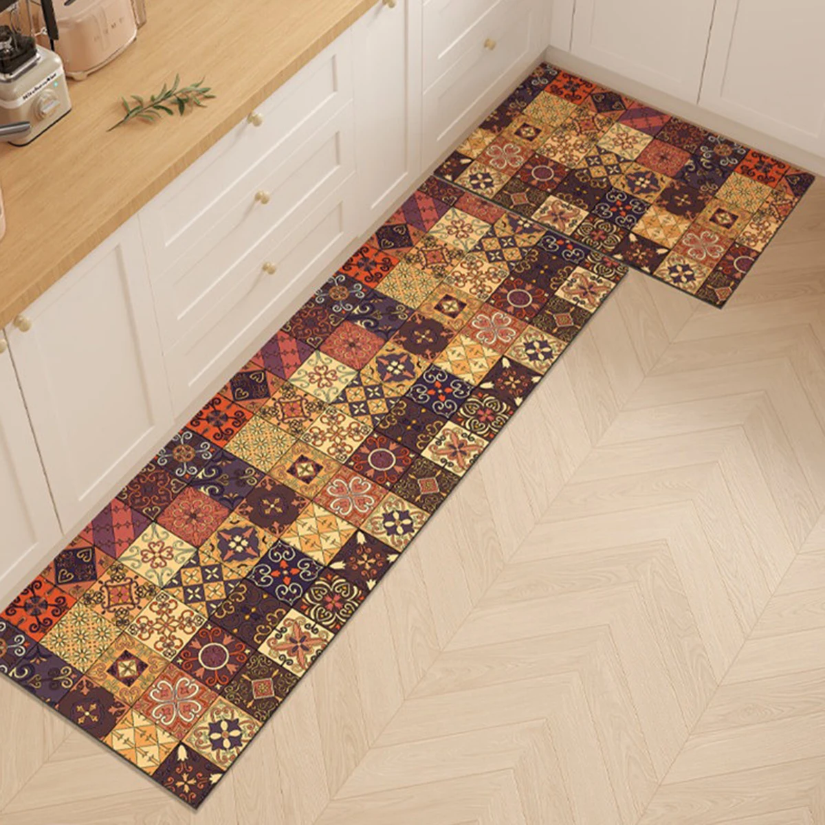Retro Bohemian Kitchen Rug Long Strip Runner Rugs Non-slip Carpet Dirty Resistant Washable PVC Leather Floor Mats Tapis Cuisine
Retro Bohemian Kitchen Rug Long Strip Runner Rugs Non-slip Carpet Dirty Resistant Washable PVC Leather Floor Mats Tapis Cuisine
