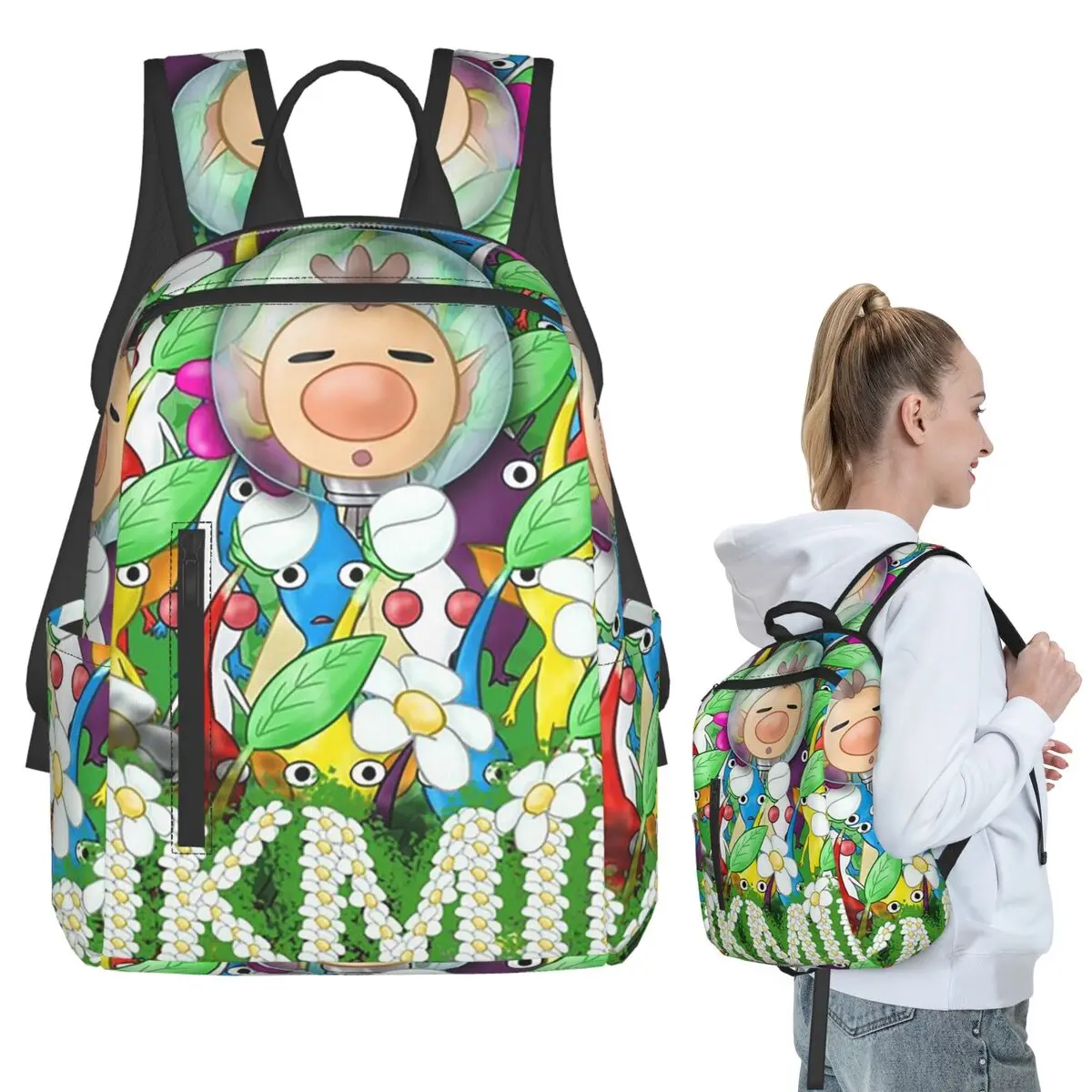 Pikmin Cartoon Anime Backpack Student BookBag Kids School Bag Computer Shoulder Bags Men Women
Pikmin Cartoon Anime Backpack Student BookBag Kids School Bag Computer Shoulder Bags Men Women