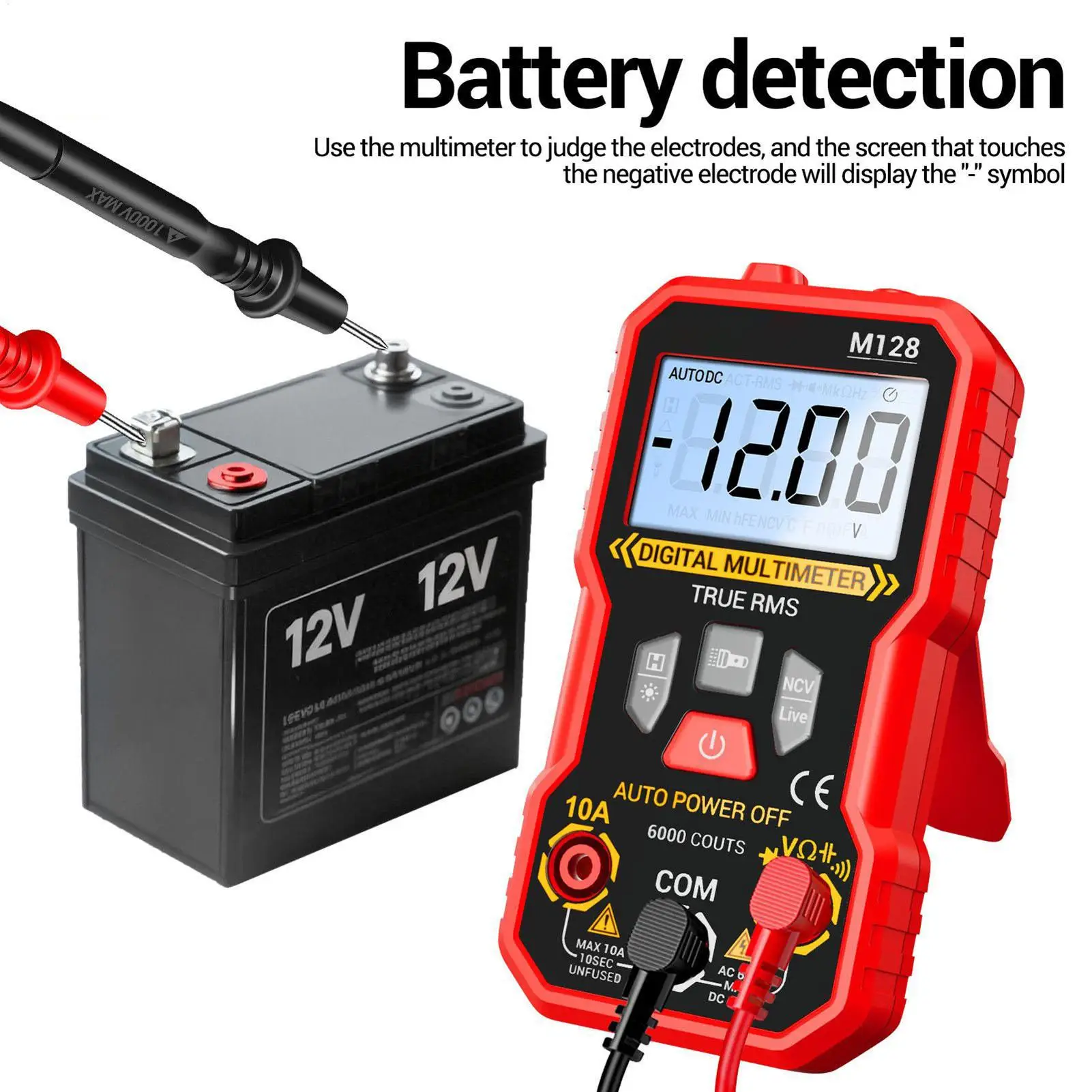 M118A Mini Multimeter 6000 Counts Digital Tester True Rms Auto Mmultimetro Tranistor Meter with NCV Data Hold Test Tools
M118A Mini Multimeter 6000 Counts Digital Tester True Rms Auto Mmultimetro Tranistor Meter with NCV Data Hold Test Tools