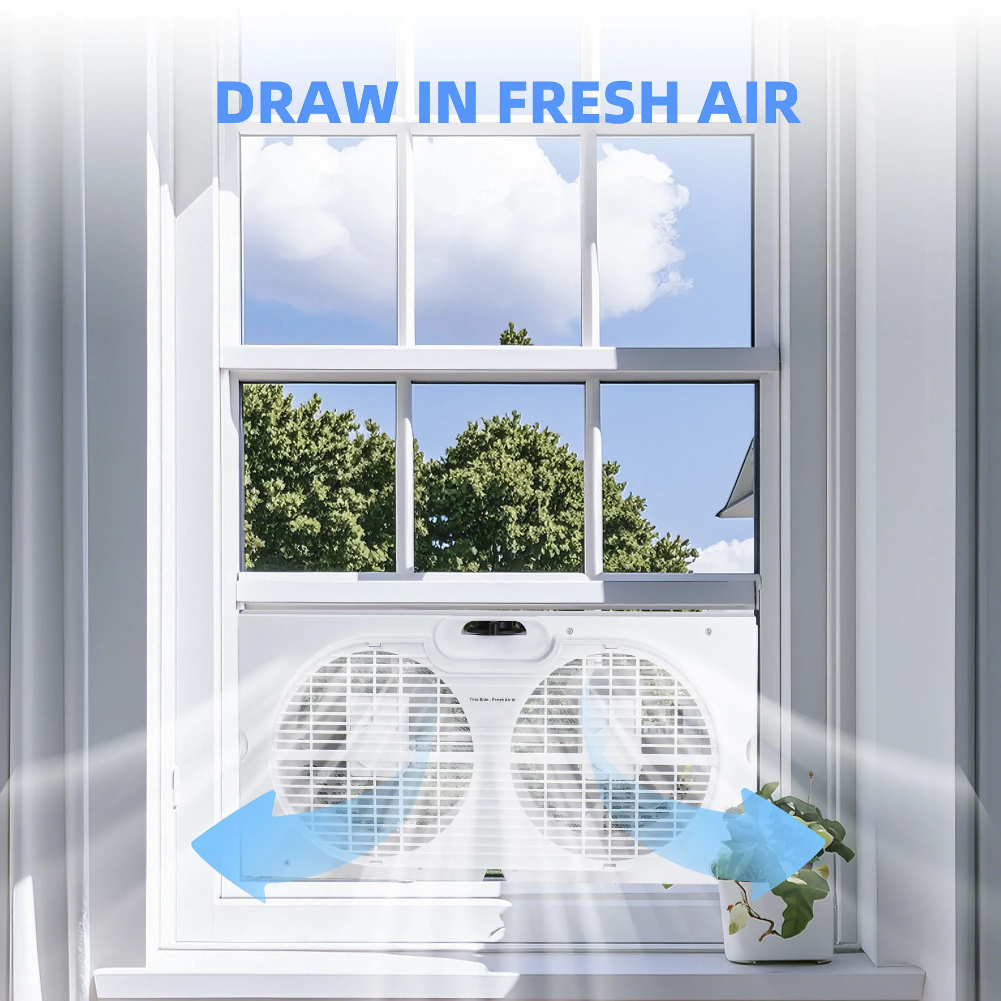 9" Twin Window Fan with 2-Speed Settings Quiet, Expandable Design with Manual Reversible Airflow Control, Perfect for Home, Office, & Kitchen
9" Twin Window Fan with 2-Speed Settings Quiet, Expandable Design with Manual Reversible Airflow Control, Perfect for Home, Office, & Kitchen