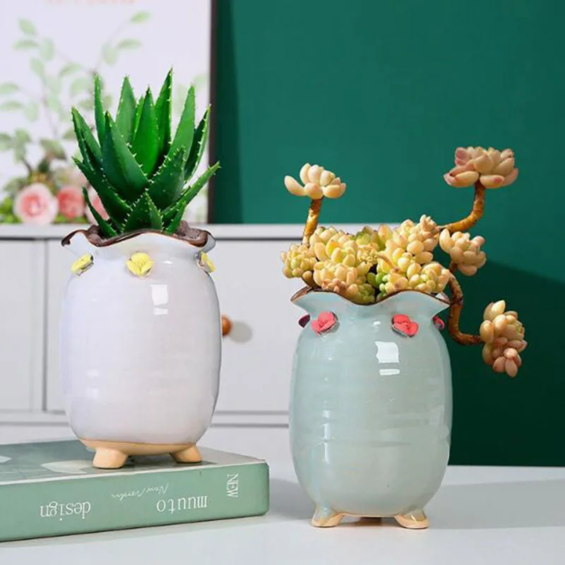 Simplicity Style Hand-painted Pinch Flowers Pot Breathable Vase Bonsai Plant Pot Container Desktop Ornaments Home Garden Decor
Simplicity Style Hand-painted Pinch Flowers Pot Breathable Vase Bonsai Plant Pot Container Desktop Ornaments Home Garden Decor