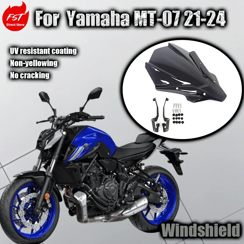 For Yamaha MT-07 21-24 motorcycle modification raised front windshield and diffuser
For Yamaha MT-07 21-24 motorcycle modification raised front windshield and diffuser