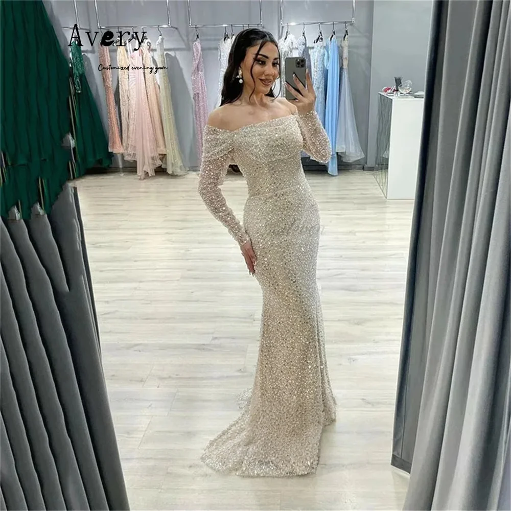 Avery Customized White Shiny Fishtail Long Sleeves Women's Evening Dress for Event Elegant Night Dresses for Luxury Party Prom
Avery Customized White Shiny Fishtail Long Sleeves Women's Evening Dress for Event Elegant Night Dresses for Luxury Party Prom