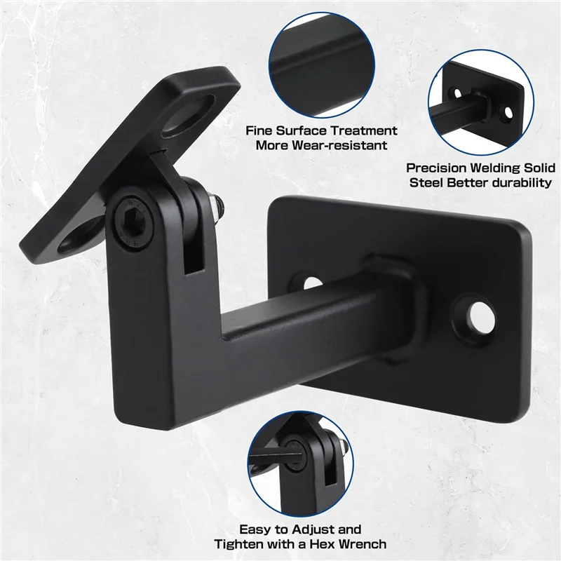 GYTB-4 Pcs Adjustable Handrail Brackets, Stair Railing Brackets , Hand Rail Brackets For Stairs, Wall Mounted Brackets
GYTB-4 Pcs Adjustable Handrail Brackets, Stair Railing Brackets , Hand Rail Brackets For Stairs, Wall Mounted Brackets