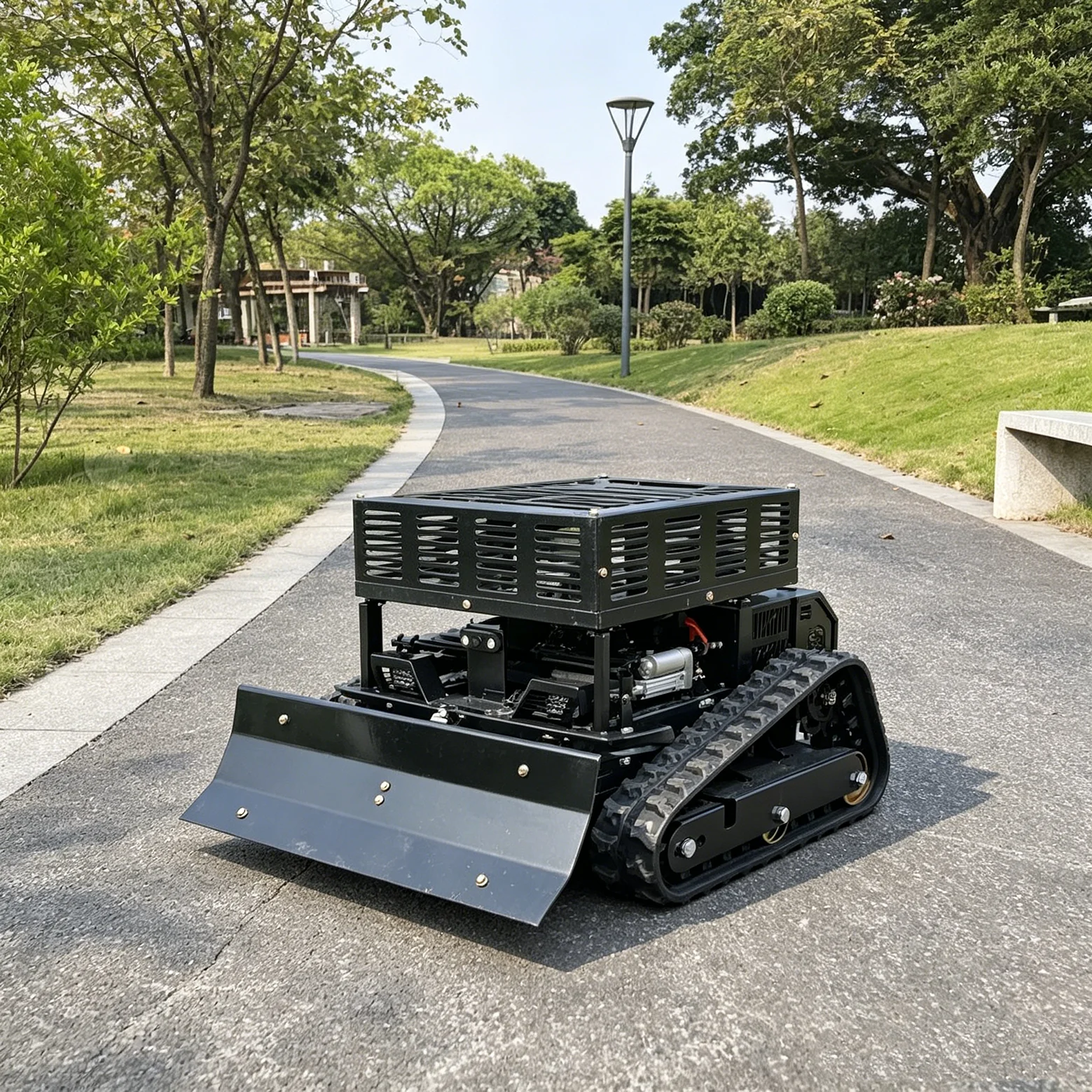 Customized CE certified 550mm wireless automatic lawn mower, all terrain tracked remote control slope lawn mower
Customized CE certified 550mm wireless automatic lawn mower, all terrain tracked remote control slope lawn mower