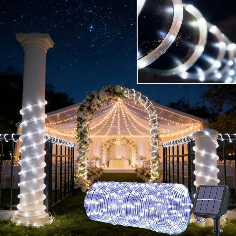 Solar String Lights Outdoor Waterproof LED Strip Rope Tube Lamp Christmas Fairy Garland String Lights for Garden Tree Yard Fence
Solar String Lights Outdoor Waterproof LED Strip Rope Tube Lamp Christmas Fairy Garland String Lights for Garden Tree Yard Fence