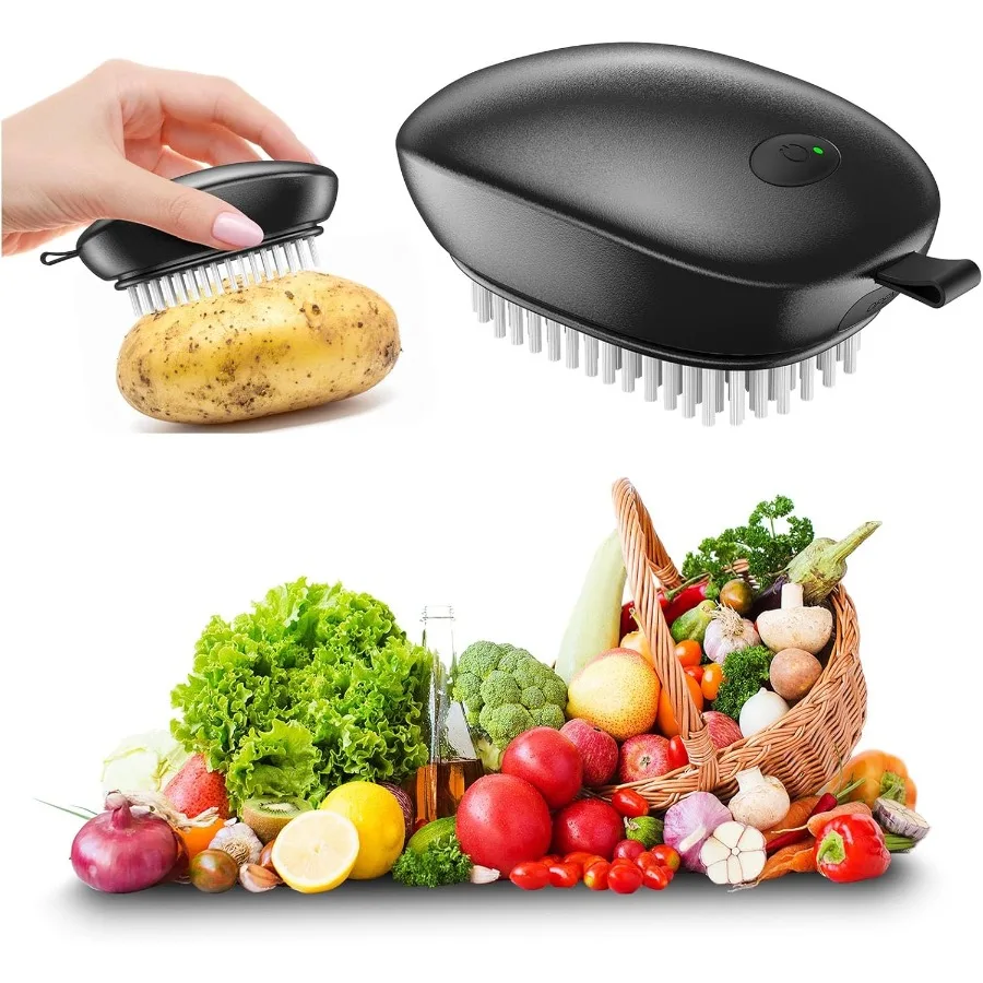Sonic Fruit and Vegetable Cleaning Brush Up to 8 000 Vibrations Min Electric Potato Scrubber USB‑C Rechargeable Waterproof 3 Mo
Sonic Fruit and Vegetable Cleaning Brush Up to 8 000 Vibrations Min Electric Potato Scrubber USB‑C Rechargeable Waterproof 3 Mo