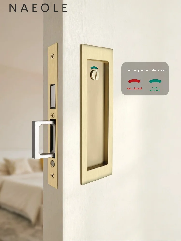 Pocket Sliding Door Wooden Indicator Lock American Style Sliding Handle DoorLock Toilet Invisible Hook Lock Press Elastic Handle
Pocket Sliding Door Wooden Indicator Lock American Style Sliding Handle DoorLock Toilet Invisible Hook Lock Press Elastic Handle