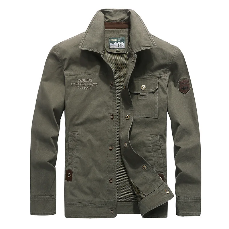 Men's Slim Military Cargo Jackets Spring Autumn Casual Cotton Multi-pocket Stand Collar Loose Midlength Coats Male High Quality
Men's Slim Military Cargo Jackets Spring Autumn Casual Cotton Multi-pocket Stand Collar Loose Midlength Coats Male High Quality