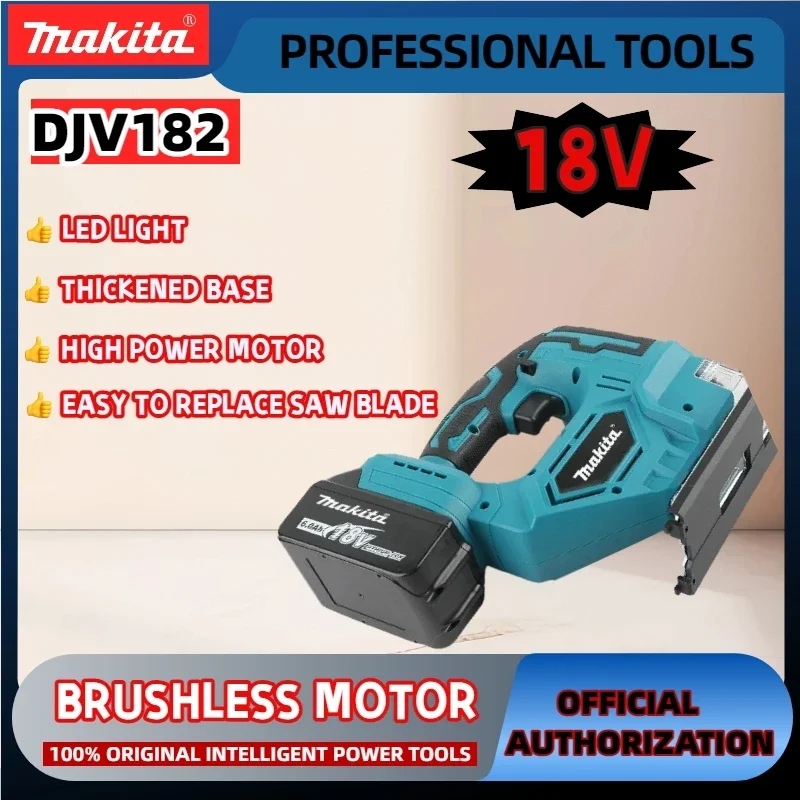 Makita DJV182Z Cordless 18V Lithium Battery Rechargeable Electric Jig Saw Curve Saw Woodworking Cutting Multifunction Saw
Makita DJV182Z Cordless 18V Lithium Battery Rechargeable Electric Jig Saw Curve Saw Woodworking Cutting Multifunction Saw