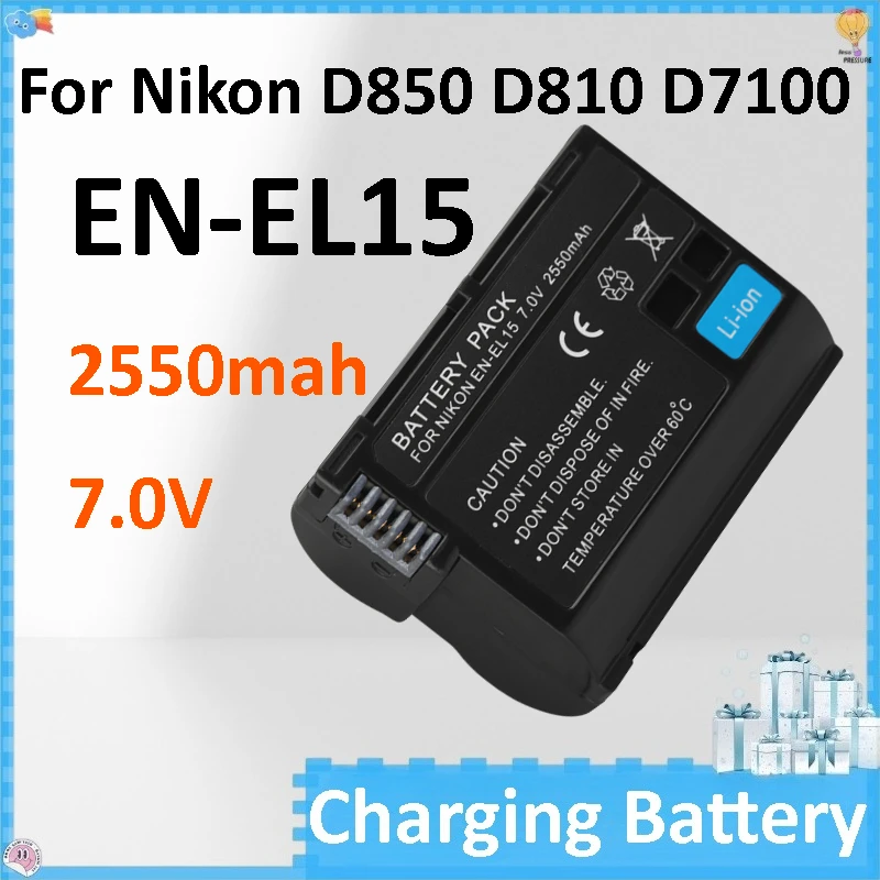 3PCS EN-EL15 2550mAh 7.0V Battery for Nikon D850 D810 D7100 Cameras and EL15 Camcorders
3PCS EN-EL15 2550mAh 7.0V Battery for Nikon D850 D810 D7100 Cameras and EL15 Camcorders
