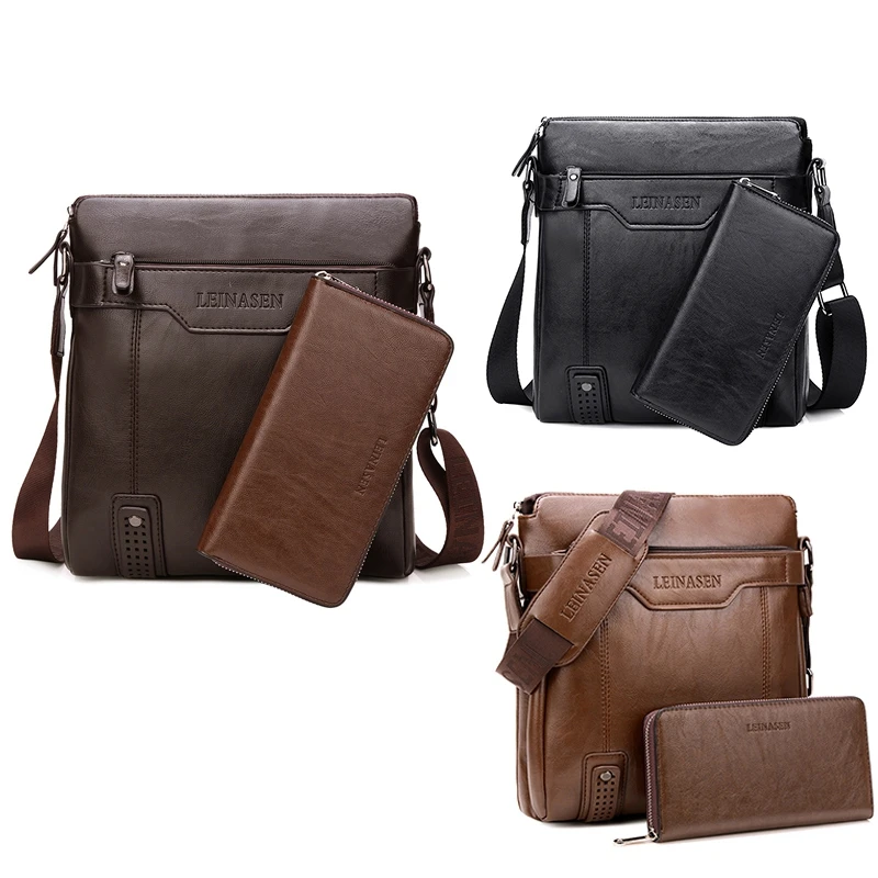 LEINASEN Men's Shoulder Bag Business Messenger PU Leather Bag Large Capacity Retro With Handbag Business
LEINASEN Men's Shoulder Bag Business Messenger PU Leather Bag Large Capacity Retro With Handbag Business