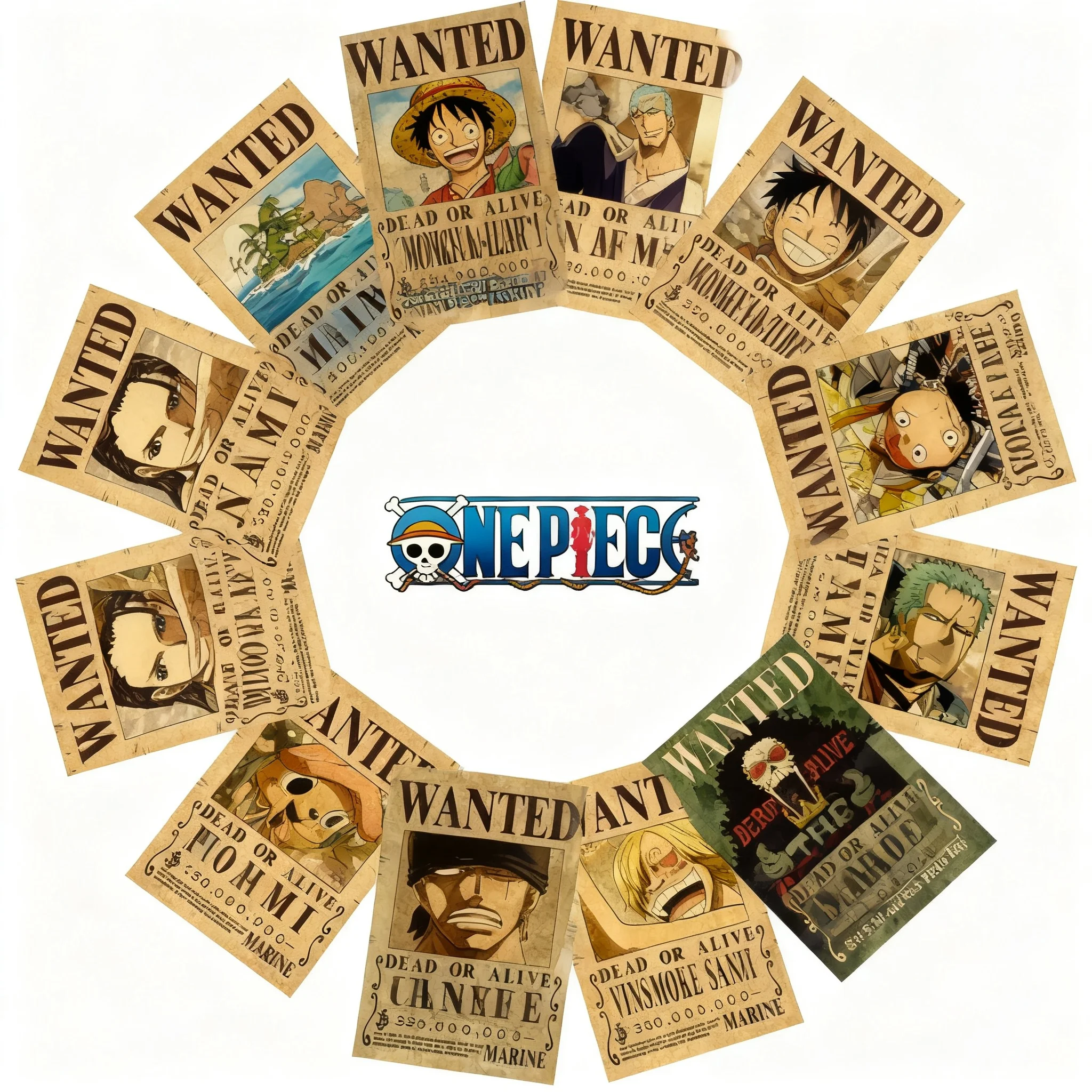 One Piece Luffy 3 Billion Bounty Wanted Poster Zoro Kid Four Emperors Anime Action Figures Vintage Wall Decoration Toys
One Piece Luffy 3 Billion Bounty Wanted Poster Zoro Kid Four Emperors Anime Action Figures Vintage Wall Decoration Toys