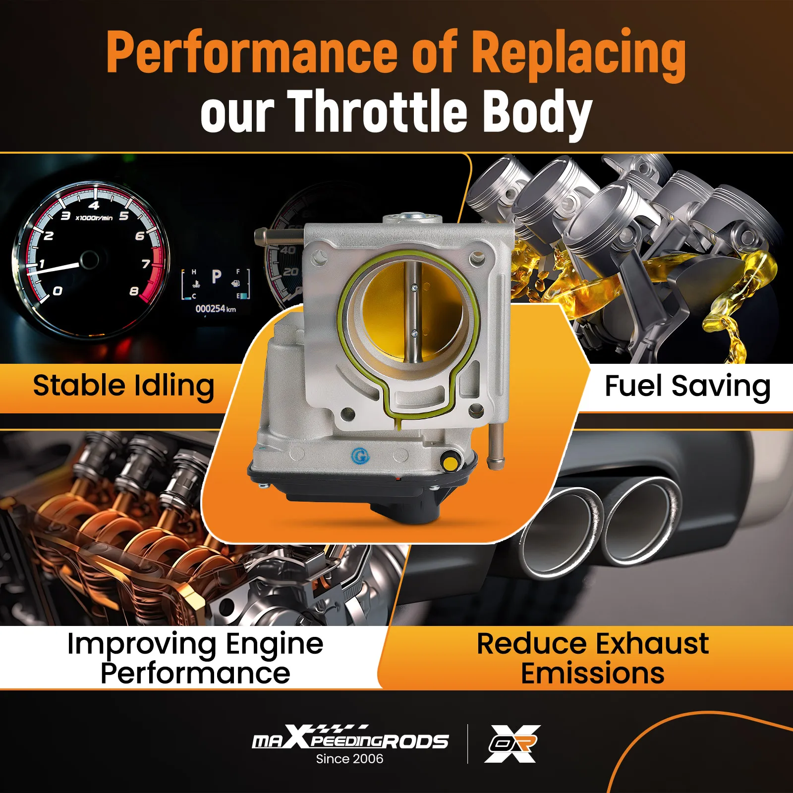 Throttle Body for Ford Escape 2.3L 2005 2006 2007 2008 Mercury Mariner 2006-2008
Throttle Body for Ford Escape 2.3L 2005 2006 2007 2008 Mercury Mariner 2006-2008