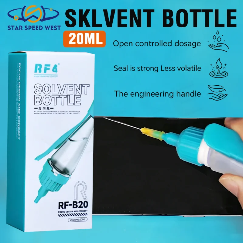 RF4 RF-B20 Solvent Bottle For Alcohol Cleaning Liquid Other Low Viscosity Liquid Concentrated Flowing Dispenser Tools
RF4 RF-B20 Solvent Bottle For Alcohol Cleaning Liquid Other Low Viscosity Liquid Concentrated Flowing Dispenser Tools